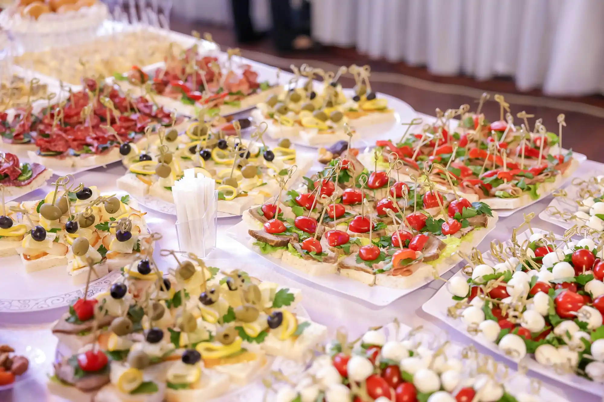 Corporate catering setup for executive business meeting in Midtown Manhattan NYC