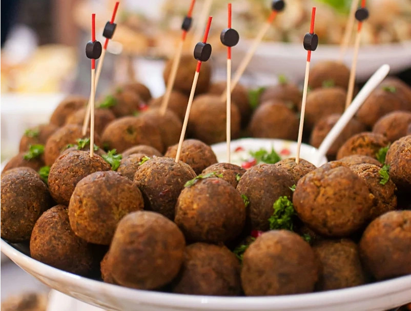 Traditional Mediterranean meatballs prepared by Grand Affaire Catering in Astoria, NY