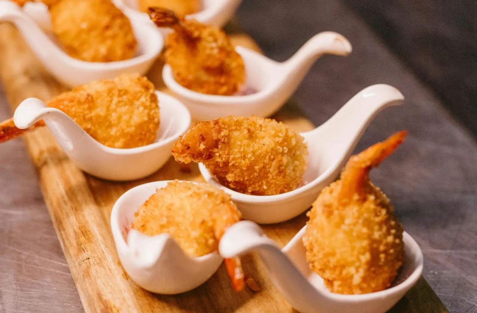 Shrimp board served at NYC event