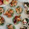 Corporate full-service catering NYC buffet setup for business event in Manhattan office