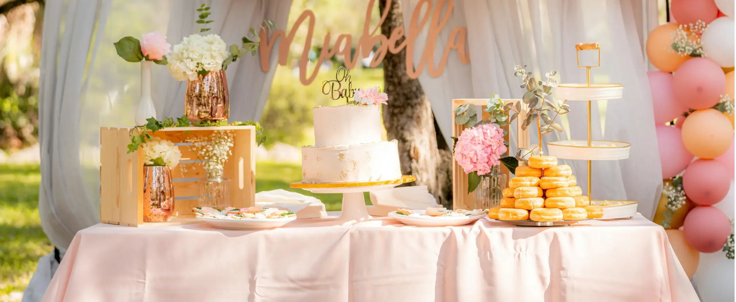 Beautifully arranged table with food from Grand Affaire Catering