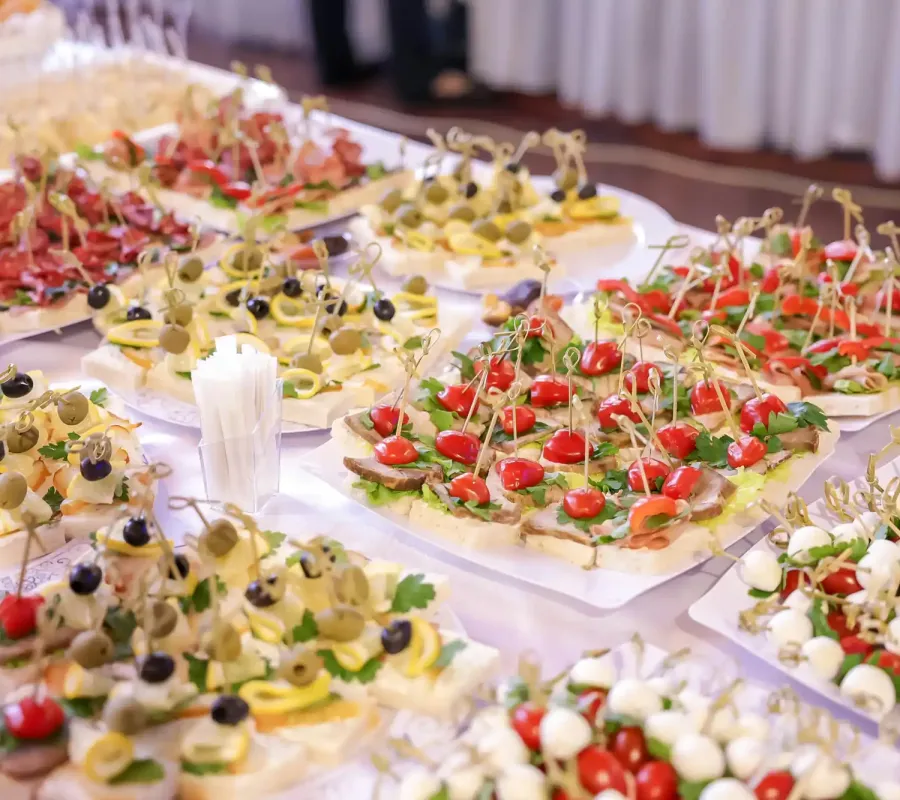 Corporate catering setup for executive business meeting in Midtown Manhattan NYC