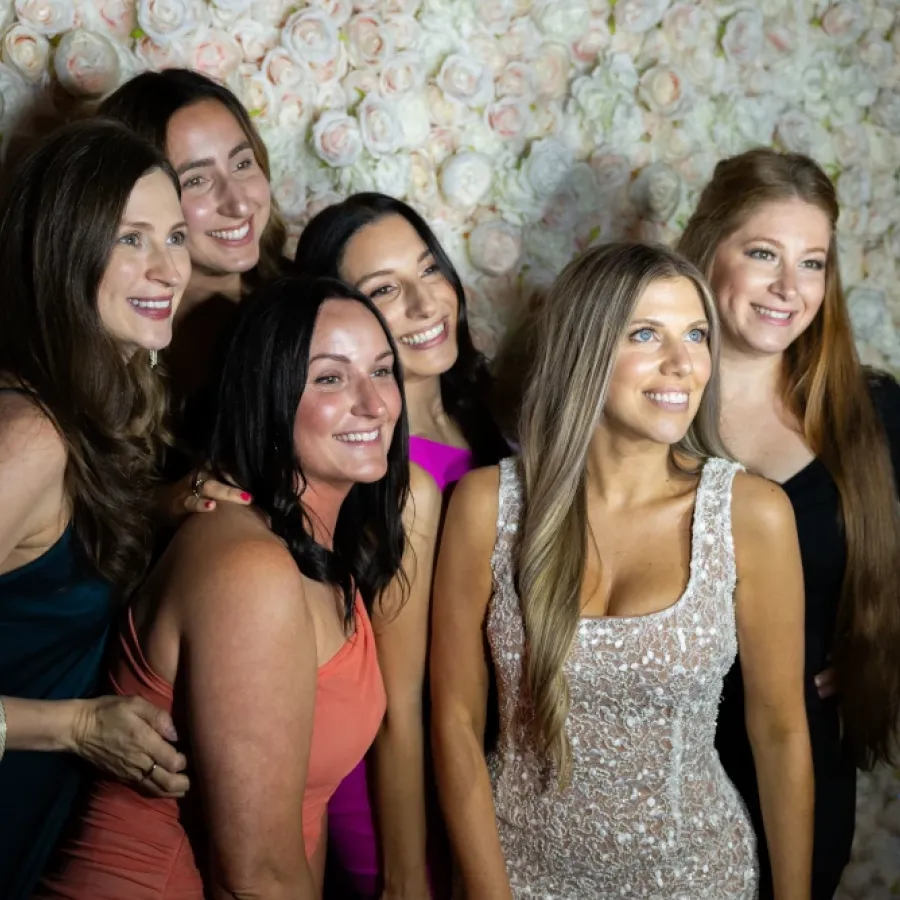 Women smile in event